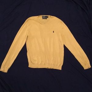 Polo cotton v-neck sweater